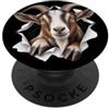 4GoatLovers Divertente capra che sbircia carino zoo amante degli animali PopSockets PopGrip Adesivo