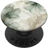Elegant Grips Beige Sage Green Abstract Pattern PopSockets PopGrip Adesivo