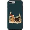 Christmas Season Custodia per iPhone 7 Plus/8 Plus Passeggiata natalizia di pan di zenzero di razza alpina bernese