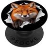 4FoxLovers Divertente volpe che sbircia carino zoo amante degli animali PopSockets PopGrip Adesivo