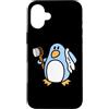 MathWare Custodia per iPhone 16 Plus Freedo Penguin LINUX-LIBRE Linux OS Informatica Geek