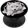 4ArcticFoxLovers Divertente volpe artica che sbircia carino zoo amante degli animali PopSockets PopGrip Adesivo