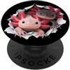 4AxolotlsLovers Divertente Axolotls Sbirciando Carino Zoo Amante Animali PopSockets PopGrip Adesivo