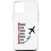 Departure Days Aviation Retirement Custodia per iPhone 12/12 Pro Ritirato 2027 Alfabeto fonetico Pilota di aeroplano Pensionamento