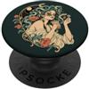 Medusa Lore Medusa Serpente Donna Caffè Mitologia Fantasy PopSockets PopGrip Adesivo