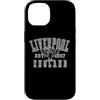Desert Merch Liverpool England Shop Custodia per iPhone 14 Stampa monocromatica con ali di fegato del Liverpool Inghilterra
