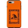WOODBLOCK LOOK ART by Scarebaby Design Custodia per iPhone 7 Plus/8 Plus Vampiro medievale effetto legno per Halloween