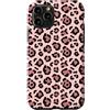 Y2K Wild Animal Retro Patterns Custodia per iPhone 11 Pro Rosa Nero Leopard Spot Pattern Retro Carino Estetica