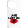 Kosovo UÇK Protest Designs Custodia per iPhone 16 Pro Jo Në Emrin Tim UÇK Protesta Bandiera Albanese del Kosovo