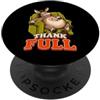 ThankFULL Thanksgiving Dinner Feast Stuf Asino divertente Turchia Day Retro Vintage Overeat Sleep Nap 70s PopSockets PopGrip Adesivo
