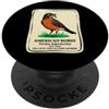 Birdwatcher Birding Guide Backyard Natur American Robin Bird Watching Regali per Birders Spring PopSockets PopGrip Adesivo