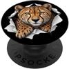 4CheetahLovers Divertente ghepardo che sbircia carino zoo amante degli animali PopSockets PopGrip Adesivo