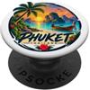 Sud-Est Asiatico: Thailand Phuket Thailandia Palme Vintage Barca Longtail Souvenir PopSockets PopGrip Adesivo