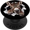 4DonkeyLovers Divertente asino che sbircia carino zoo amante degli animali PopSockets PopGrip Adesivo
