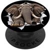 4AfricanElephantLovers Divertente elefante africano che sbircia carino zoo amante degli animali PopSockets PopGrip Adesivo