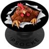 4ChickenLovers Divertente pollo che sbircia carino zoo amante degli animali PopSockets PopGrip Adesivo