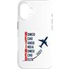 Departure Days Aviation Retirement Custodia per iPhone 16 Ritirato 2027 Alfabeto fonetico Pilota di aeroplano Pensionamento