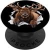 4ElkLovers Divertente alce che sbircia carino zoo amante degli animali PopSockets PopGrip Adesivo