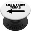 Home State Co. Lei è del Texas Arrow Left Coppie Lei è del Texas PopSockets PopGrip Adesivo