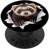 4FerretLovers Divertente furetto che sbircia carino zoo amante degli animali PopSockets PopGrip Adesivo