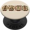 Christmas Season Vintage Natale Frog Famiglia Vacanze Cornici PopSockets PopGrip Adesivo