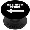 Home State Co. Viene dal Texas Arrow Left Coppie che viene dal Texas PopSockets PopGrip Adesivo