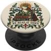 Renaissance Medieval Humor Fantasy Reading Frog Book Lover Bibliotecario Reader PopSockets PopGrip Adesivo