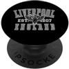 Desert Merch Liverpool England Shop Stampa monocromatica con ali di fegato del Liverpool Inghilterra PopSockets PopGrip Adesivo