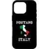 Vintage Positano Italy Map With Flag Sou Custodia per iPhone 16 Pro Retro Positano Italia Distressed Bandiera Italia