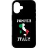 Pompeii Italy Presents Souvenirs Custodia per iPhone 16 Bandiera Italia Distressed Pompei Pride