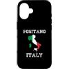 Vintage Positano Italy Map With Flag Sou Custodia per iPhone 16 Retro Positano Italia Distressed Bandiera Italia