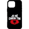 Kosovo UÇK Protest Designs Custodia per iPhone 16 Pro Max Jo Në Emrin Tim UÇK Protesta Bandiera Albanese del Kosovo