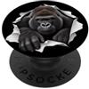 4GorillaLovers Divertente gorilla che sbircia carino zoo amante degli animali PopSockets PopGrip Adesivo