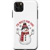 Cute Christmas Custodia per iPhone 11 Pro Max I'd Melt For You Snowman Winter Holiday Christmas