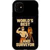 Land Surveyor Custodia per iPhone 11 Miglior topografico del mondo Rilievo divertente del territorio