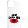 Kosovo UÇK Protest Designs Custodia per iPhone 16 Pro Max Jo Në Emrin Tim UÇK Protesta Bandiera Albanese del Kosovo