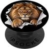 4LionLovers Divertente leone che sbircia carino zoo amante degli animali PopSockets PopGrip Adesivo