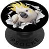 4CockatooLovers Uccello cacatua divertente che sbircia carino zoo amante degli animali PopSockets PopGrip Adesivo