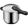 WMF Perfect Plus One Pot - Pentola a pressione a induzione, 6,5 l, con protezione della fiamma, grande segnale di cottura, 2 livelli di cottura, manico con coperchio rimovibile