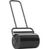 Outsunny Rullo da Giardino Φ32x50cm Metallo Impermeabile Nero Serbatoio | Fino 38 Litri, Acqua o Sabbia