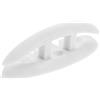 Healvian Bitta Pieghevole in Nylon Bianco per Ormeggio, Due Fori | Design a Corno, Base Piatta Ampia, Alta Visibilità, per Piloni, Teli e Segnaletica in Giardino