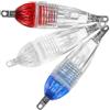 PartyKindom 3 Pezzi Lampada LED per Pesca Notturna 6cm 8g, per Calamari e Esche | PC Leggero, Consumo Ridotto, Attira Specie, Colori Rosso Blu e Multicolore, per Mare e Reti