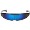 Generico Mirrored Sunglasses, Futuristic Eyewear Shades, Narrow Cyclops Glasses | Reflective Lens Fashion Accessory | Retro Shield Eye Protection, Trendy Party Festival Costume