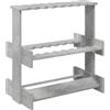 generic Supporto per stecca da biliardo, in legno, 60 x 35 x 60 cm, grigio cemento | autoportante, interno, diversi tipi di stecche, stabile, moderno, sala giochi