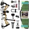 PYMUST FQH Kit Arco Compound Chiye, Arco Regolabile 40-70Lbs, Lunghezza Tiro 27-32, 330FPS per Tiro Sportivo e Caccia