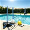 sofymoor Rete Pallavolo Da Giardino,Rete Da Pallavolo Piscina 15-25 Ft,Rete Regolabile In Lunghezza,Con 2 Palloni Da Pallavolo/Base d'Acqua e Pompa,Sport Acquatici Per Casa Sia Al Chiuso Che All'Aperto
