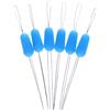 OSOLADY 30 Pezzi Accessori da Pesca Antiaggrovigliamento Ceramico Blu | Telaio in Acciaio Inox, Infilaggio Facile, per Finali e Montaggi, Adatto a Pesca Notturna e Mare