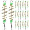 Beaupretty 50 Pezzi Pasturatore Carpfishing a Molla, Oliva Luminosa | Perle Fotoluminescenti, Struttura Elastica in Acciaio al Carbonio, per Pesca Notturna e Fiume