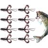 Dgayaeic Esche Morbide 8 Pezzi Esche Gamberetto Realistiche Elastiche Fluorescenti | Artificiali Morbidi A Forma Di Creatura per Crappie Bass Stagni Laghi Fiumi Torrenti Bacini e Lungo la Riva