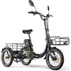 Antgooat KA1 Triciclo Elettrico per Adulti, 48V 23Ah 1104Wh, Motore 500W 65Nm, Autonomia Fino a 100 km, 3 Ruote da 16, Freni a Disco 160 mm, Retromarcia, Doppio Cestino, Pieghevole